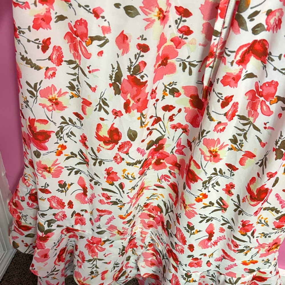 Grace Karin red floral boho maxi flowy sundress size M dress - Picture 14 of 14